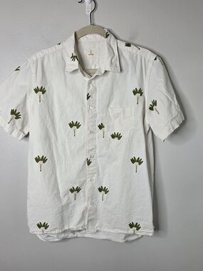 La Paz Alegre Palm Tree Print Button Up Shirt